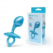 Голубая анальная пробка для массажа простаты Bulb Silicone Prostate Plug - 10,7 см. - b-Vibe - в Хабаровске купить с доставкой