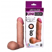 Фаллическая насадка для страпона UNICOCK 8  - 20 см. - LOVETOY (А-Полимер) - купить с доставкой в Хабаровске