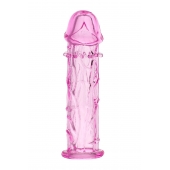Розовая насадка фаллической формы - 12,5 см. - A-toys - в Хабаровске купить с доставкой