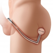 Кольцо на пенис с анальным стимулятором Stainless Steel Anal Hook   Cock Ring - BlueLine - в Хабаровске купить с доставкой