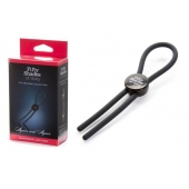 Тёмно-серое эрекционное кольцо с зажимом Again and Again Adjustable Cock Ring - Fifty Shades of Grey - в Хабаровске купить с доставкой