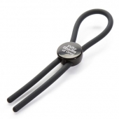 Тёмно-серое эрекционное кольцо с зажимом Again and Again Adjustable Cock Ring - Fifty Shades of Grey - в Хабаровске купить с доставкой