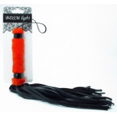 Нежная плеть с красным мехом BDSM Light - 43 см. - БДСМ Арсенал - купить с доставкой в Хабаровске