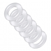 Комплект из 6 прозрачных эрекционных колец Ring Master Custom Ball Stretcher Kit - XR Brands - в Хабаровске купить с доставкой