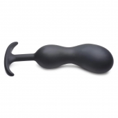 Черный массажер простаты с утяжелителями Premium Silicone Weighted Prostate Plug XL - 20,8 см. - XR Brands - в Хабаровске купить с доставкой