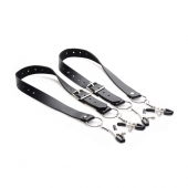 Ремни с зажимами для половых губ Spread Labia Spreader Straps with Clamps - XR Brands - купить с доставкой в Хабаровске