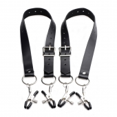 Ремни с зажимами для половых губ Spread Labia Spreader Straps with Clamps - XR Brands - купить с доставкой в Хабаровске
