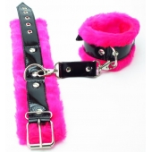 Оковы на ноги с розовым мехом BDSM Light - БДСМ Арсенал - купить с доставкой в Хабаровске