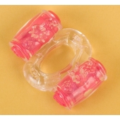 Прозрачное виброкольцо с двумя вибропульками - Toyfa Basic - в Хабаровске купить с доставкой