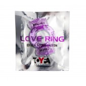 Фиолетовое виброкольцо с двумя вибропульками - Toyfa Basic - в Хабаровске купить с доставкой