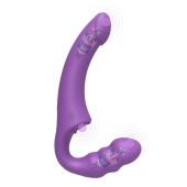 Фиолетовый безремневой страпон Straples Strap-On Dildo - Erokay - купить с доставкой в Хабаровске