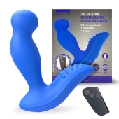Синий вибромассажер простаты 3,5’’ Remote Control P-spot Massager - 12,5 см. - Erokay - в Хабаровске купить с доставкой