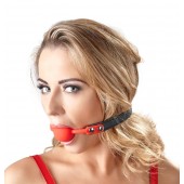 Силиконовый кляп-шар на чёрных ремешках Red Gag silicone - Orion - купить с доставкой в Хабаровске