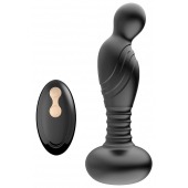 Черный массажер простаты с вибрацей и возвратно-поступательными движениями - Boys of Toys - в Хабаровске купить с доставкой