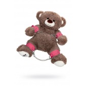 Бондажный набор: бурый мишка с розовыми оковами и наручниками - Pecado - купить с доставкой в Хабаровске