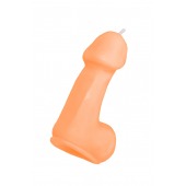 Оранжевая свеча в форме пениса - 47 гр. - Pecado - купить с доставкой в Хабаровске