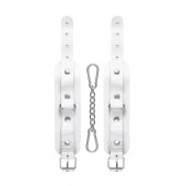 Белые узкие наручники-браслеты со скруглёнными углами - Pecado - купить с доставкой в Хабаровске