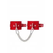 Красные мягкие кожаные оковы с люверсами - Pecado - купить с доставкой в Хабаровске