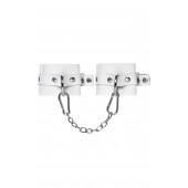 Белые мягкие кожаные наручники с люверсами - Pecado - купить с доставкой в Хабаровске