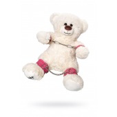 Бондажный набор: белый мишка с розовыми оковами и наручниками - Pecado - купить с доставкой в Хабаровске