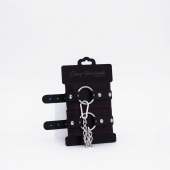 Черно-красные кожаные оковы - Crazy Handmade - купить с доставкой в Хабаровске