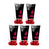 Набор из 5 съедобных лубрикантов JUJU со вкусом малины - JuJu - купить с доставкой в Хабаровске