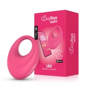 Розовое интерактивное эрекционное виброкольцо Leo - Easy toys - в Хабаровске купить с доставкой