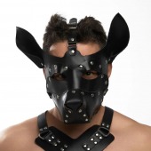 Черная кожаная маска «Собака» - Crazy Handmade - купить с доставкой в Хабаровске