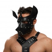 Черная кожаная маска «Собака» - Crazy Handmade - купить с доставкой в Хабаровске