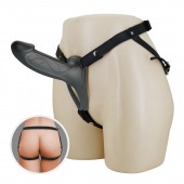 Черный полый мужской страпон London - 16,8 см. - Baile - купить с доставкой в Хабаровске