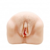 Телесный мастурбатор-вагина с оволосением и вибрацией - Baile - в Хабаровске купить с доставкой