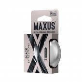 Черные утолщенные презервативы MAXUS Extra Strong с железным кейсом - 3 шт. - Maxus - купить с доставкой в Хабаровске