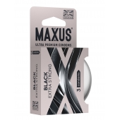 Черные утолщенные презервативы MAXUS Extra Strong с железным кейсом - 3 шт. - Maxus - купить с доставкой в Хабаровске