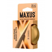 Точечные презервативы MAXUS 2000 Amazing Dots с железным кейсом - 3 шт. - Maxus - купить с доставкой в Хабаровске