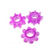 Набор из 3 лиловых эрекционных колец различной формы - Erowoman-Eroman - в Хабаровске купить с доставкой