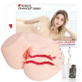 Мастурбатор-полуторс с двойным слоем материала и вибрацией Jenny Onahole Real Vagina - KOKOS - в Хабаровске купить с доставкой