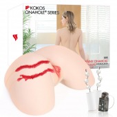 Мастурбатор-полуторс с двойным слоем материала и вибрацией Jenny Onahole Real Hips - KOKOS - в Хабаровске купить с доставкой