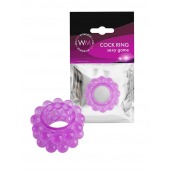 Лиловое эрекционное кольцо с 2 рядами стимулирующих шариков - Erowoman-Eroman - в Хабаровске купить с доставкой