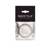 Эрекционное кольцо с бежевыми «ресничками» - Sextaz - в Хабаровске купить с доставкой