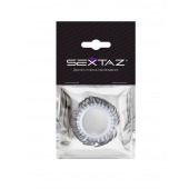 Эластичное эрекционное колечко с черными «ресничками» - Sextaz - в Хабаровске купить с доставкой