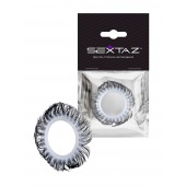 Эластичное эрекционное колечко с черными «ресничками» - Sextaz - в Хабаровске купить с доставкой