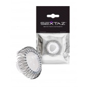 Эластичное эрекционное кольцо с длинными черными «ресничками» - Sextaz - в Хабаровске купить с доставкой