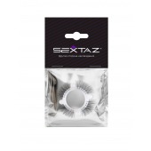 Эластичное кольцо с «ресничками» и 4 шариками - Sextaz - в Хабаровске купить с доставкой