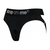 Черные трусики для насадок Heroine Lingerie Harness - size XL - Strap-on-me - купить с доставкой в Хабаровске