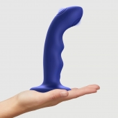 Синяя насадка-стимулятор Strap-On-Me Tapping Dildo Wave - Strap-on-me - купить с доставкой в Хабаровске