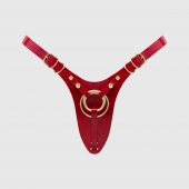 Красный пояс для фиксации насадок Strap-On-Me Leatherette Harness Fabulous - Strap-on-me - купить с доставкой в Хабаровске