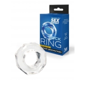 Прозрачное эрекционное кольцо в форме гайки - Sex Expert - в Хабаровске купить с доставкой