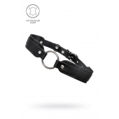 Черный кожаный чокер-ошейник со скруглёнными углами - Pecado - купить с доставкой в Хабаровске