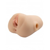 Телесный мастурбатор с вибрацией Double Pounder Vibrating Squeeze Stroker - Pipedream - в Хабаровске купить с доставкой