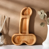 Деревянное блюдо для подачи в форме члена (25 х 16,5 х 1,7 см) - Сима-Ленд - купить с доставкой в Хабаровске